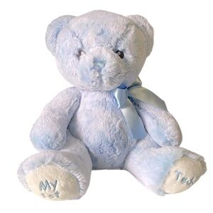 Blue & White My 1st Teddy Bear with Bow